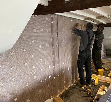 damp proofing and dry lining a basement proprety