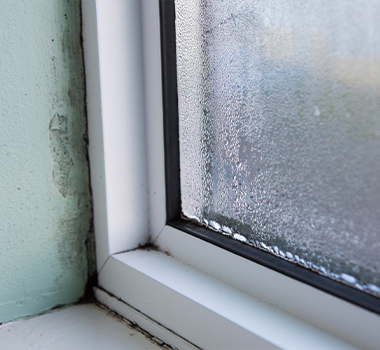 House Window With Damp And Condensation - condensation control