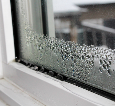 Water condensation on windows during winter - condensation control