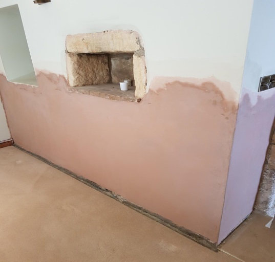 replastering after damp proof course has been installed