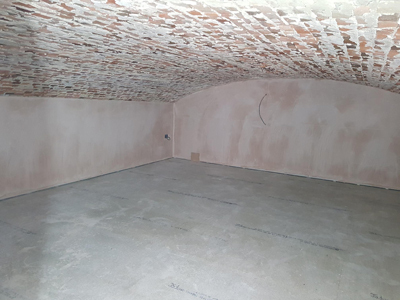 A perfectly damp proofed basement, having undergone basement tanking treatment, with fresh plaster on the walls