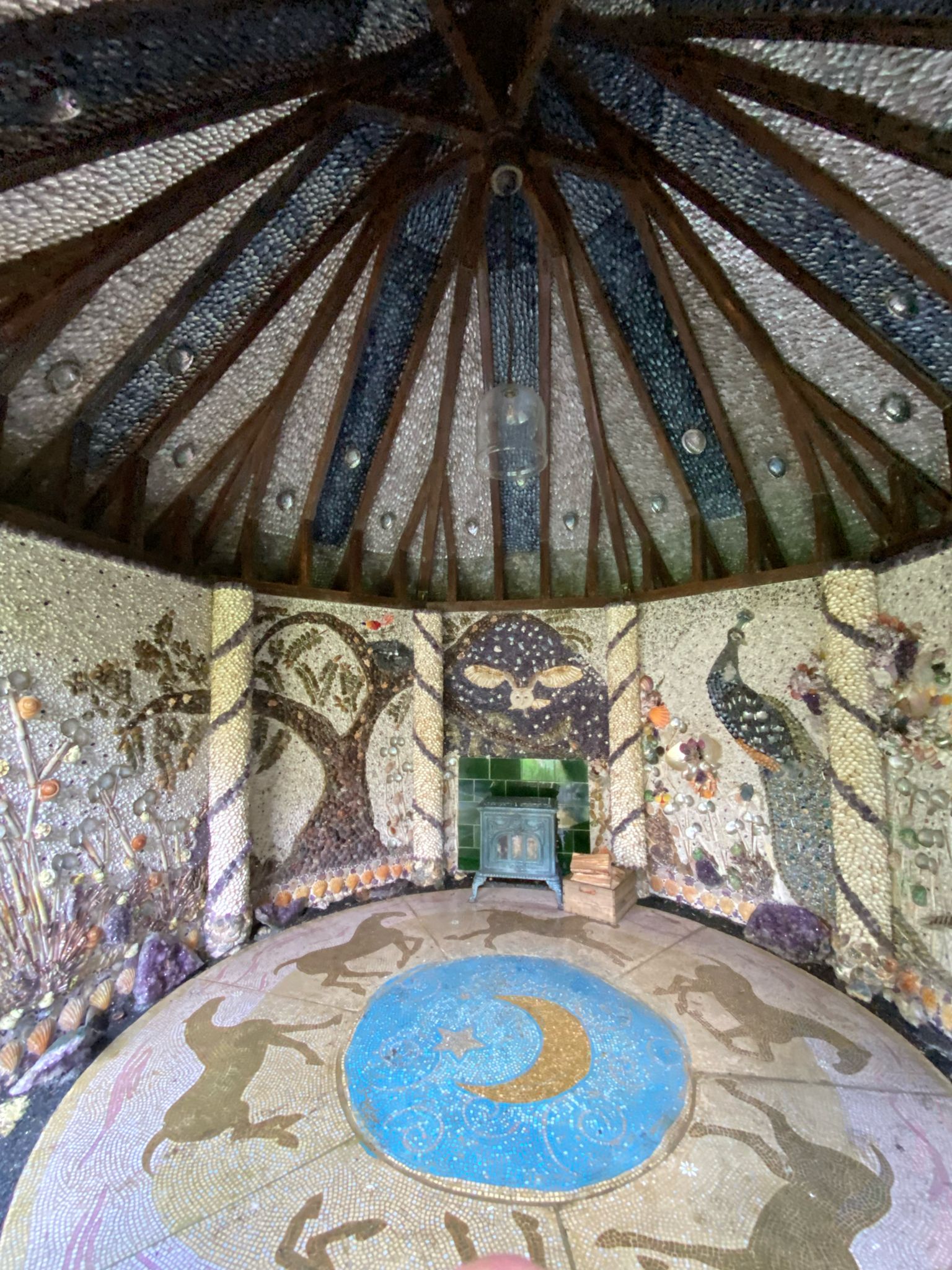 Inside the intricately decorated garden room that has woodworm