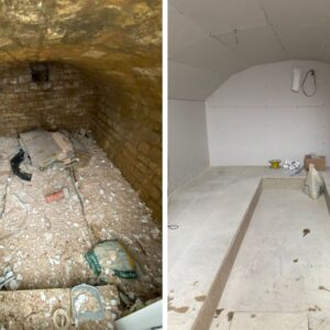 Before and after basement conversion